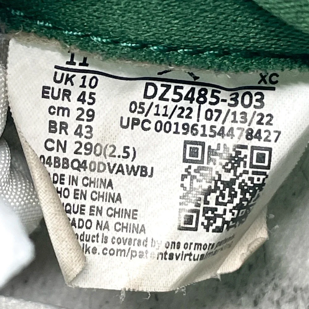 Nike Air Jordan 1 Retro High OG Gorge Green White Silver Mens 11 DZ5485303